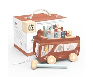 Speedy Monkey SP1017 - Panca da martello, 20,7 x 14 x 14,6 cm, multicolore, giocattolo in legno per bambini, dettagli curati, ottima idea regalo