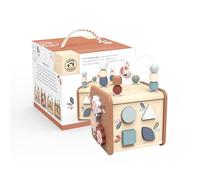 Speedy Monkey- Cubo 5 in 1 Activity 21,8 x 21 x 34 cm, colorato, Giocattolo in Legno per Bambini, Dettagli curati, Ottima Idea Regalo, Multicolore, SP1020