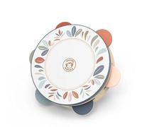 Speedy Monkey Tamburello in Legno per Bambini da 17,8 cm con 6 sonagli cromati, Strumento Musicale Sicuro e Divertente per i più Piccoli, Strumento a percussione Leggero per Giocare e Imparare la