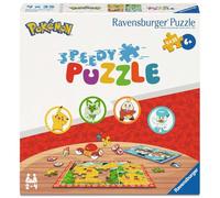 Speedy puzzle Pokémon, 12004179, di Ravensburger - 4 puzzle da 35 pezzi e 32 chip veloci Chi rompe più velocemente e vince? Per 2-4 giocatori di puzzle dai 6 anni in su.