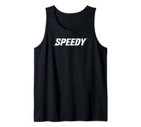 Speedy Racing Stripes Distressed Graphic Velocity Estetica Canotta