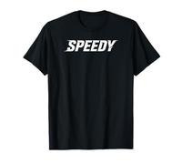 Speedy Racing Stripes Distressed Graphic Velocity Estetica Maglietta