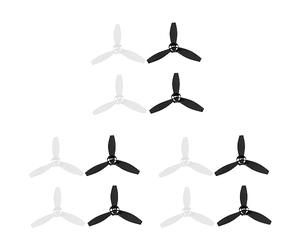 Speesy 12 Eliche Puntelli di Ricambio Lame per Parrot Bebop 2 Drone Nero Bianca