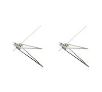 Speesy 2 x Orologio con lancette argentate, orologio verde super luminoso, adatto per NH35, NH36 Movimento B, argento