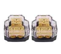 Speesy 2X Blocco di 'Alimentazione 'Amplificatore Audio per Auto 1 nel 2 Vie di Uscita Blocchi del Distributore di Terra Amplificatore per Auto Audio Splitter