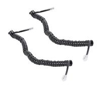 Speesy 2X Nero RJ9 del Telefono del Telefono Coil Line Modem 9.3 pollice