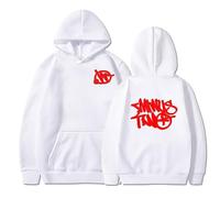 sPeesy Felpa da donna Minus Two con cappuccio da uomo Y2K Hip Hop Streetwear Urban Maglione unisex casual, Bianco-01., M