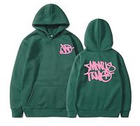 sPeesy Felpa da donna Minus Two con cappuccio da uomo Y2K Hip Hop Streetwear Urban Maglione unisex casual, Verde 03, M