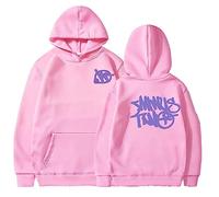 sPeesy Minus-Two Y2K Baggy Hip Hop Vintage Felpa 2023 Outdoor Casual Manica Lunga Grafica Coulisse Unisex Streetwear, Rosa 02, XXL
