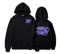 sPeesy Minus-Two Y2K Baggy Hip Hop Vintage Felpa 2023 Outdoor Casual Manica Lunga Grafica Coulisse Unisex Streetwear, BLACK-02, S