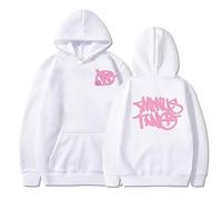 sPeesy Minus-Two Y2K Baggy Hip Hop Vintage Felpa 2023 Outdoor Casual Manica Lunga Grafica Coulisse Unisex Streetwear, Bianco-03, XXL