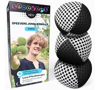 speevers XBalls Palline da giocoliere Set Professionale di 3 Palline, 12 Bellissimi Colori Disponibili, Palline da giocoliere (Nero Bianco, 110g)