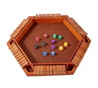 Spegnere il gioco di boxe - gioco tradizionale da dadi per adulti e bambini | Giochi famiglia, cubi da tavolo giocano giocattoli | Chiudi i giochi di dadi della scatola in legno | matematicatavolo a