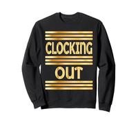 Spegnere l'inglese Pausa CLOCKING OUT Dopo il Lavoro Felpa