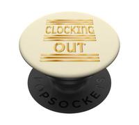 Spegnere l'inglese Pausa CLOCKING OUT Dopo il Lavoro PopSockets PopGrip Adesivo