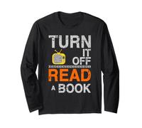 Spegni la TV Read a Book Funny Book Lovers Design Maglia a Manica