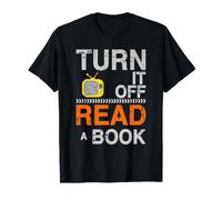 Spegni la TV Read a Book Funny Book Lovers Design Maglietta