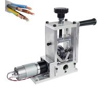 Spelafili Elettrico E Manuale, Motore 24V Cc Con Telaio V Regolabile Per Spelatura Cavi In Rame Scarto (1-20 Mm), Struttura Portatile Lega Alluminio Per Riciclaggio E Fai Te