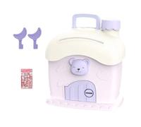 Speldosis della casa color crema con serratura per il trasporto dei bambini, decorazione per la stanza dei bambini | Promuove l'educazione finanziaria dei bambini piccoli, design dolce casetta per