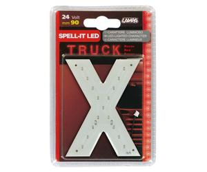 Spell-It Led, 90 mm, 24V Rosso X Led SMD di ultima generazione. Alta LETTERA