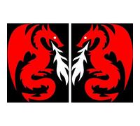 Spell-It Led coppia emblemi, 24V - Drago