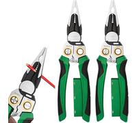 Spellafili 8 in 1 con tester di tensione, strumento spelafili elettrico per pinze da taglio e da trazione, strumento di riparazione per elettricisti multifunzione 2PCS