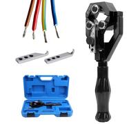 Spellafili manuale per isolamento semiconduttore, spelafili rotante portatile con 2 lame e cassetta degli attrezzi, kit di pinze spelafili, per HVAC, impianti elettrici e telecomunicazioni