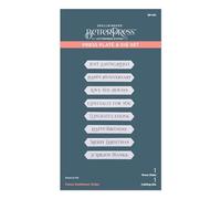 Spellbinders BetterPress Plate & Die Set-Fancy Sentiment Strips