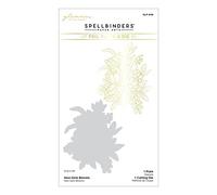 Spellbinders Blooms Glimmer Hot Foil Set di fustelle e piatti della collezione Hexi-Gems, metallo, ONE