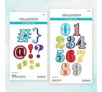 Spellbinders Bundle dalla collezione Stitched Numbers & More, metallo, ONE