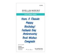 Spellbinders Classic Sentiments Etched Dies from The Classic Road Legends Collection by Mindy Eggen