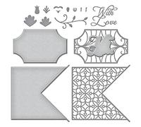 Spellbinders Etched Dies By Becca Feeken-With Love Regalia Card Builder