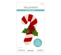 Spellbinders Fustelle con bastoncino di zucchero inciso da The Felt Stitch & Create Collection by Nicole Spohr, metallo, ONE