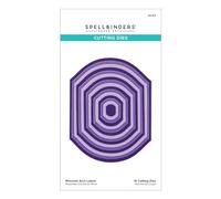 Spellbinders Fustelle con etichette incise, dalla collezione Mirrored Arch, in metallo, una