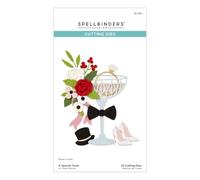 Spellbinders Fustelle con incisione "A Special Toast" della collezione The Happier Hour