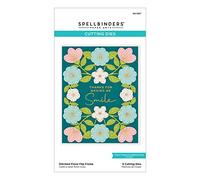 Spellbinders Fustelle con motivo floreale cucito e cornice incisa dalla collezione Elegant Ovals, in metallo, ONE