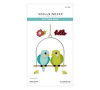 Spellbinders Fustelle incise con uccelli della collezione Cheerful Chirps
