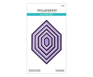 Spellbinders Fustelle incise essenziali della collezione Hexi-Gems, metallo, ONE