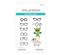 Spellbinders Fustelle intagliate a forma di occhiali intelligenti dalla collezione Monster Birthday in metallo, ONE