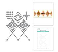 Spellbinders Kaleidoscope Argyle Slimline Collection - Fustelle in metallo inciso