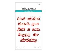 Spellbinders Popular Sentiments Etched Dies from The Sealed for Christmas Collection