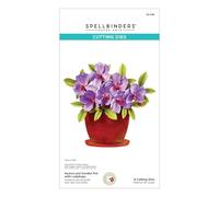 Spellbinders S5-636 - Fustelle con azalea e vaso da giardino con coccinelle incise, collezione The Nature's Botanical Garden di Susan Tierney-Cockburn