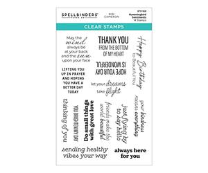Spellbinders Sentimenti Bibi Cameron Colibrì Sentiments-Set di timbri Trasparenti della Collezione Bibi's Hummingbirds, ONE