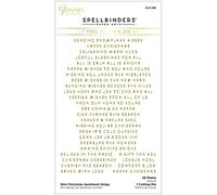 Spellbinders Set di Mini Strisce di Natale per Sentimenti e Fustelle della Collezione Tis The Season Piastra a Caldo, Metallo