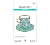 Spellbinders Susan Tierney-Cockburn-Fustelle per tazza da tè e piattino, Carta Metallo, ONE