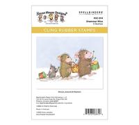 Spellbinders The House-Mouse Holiday Collection - Set di timbri adesivi in gomma con topi batteristi