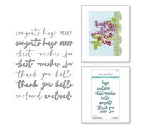 Spellbinders Vivid Script Sentiments - Fustelle incise, dalla collezione Vivid Expressions