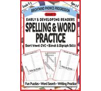 Spelling & Word Practice Level 1: Learn to Read with Short Vowel CVC Words: Phonics Workbook for Beginners & Struggling Readers with Word Search, ... and Structured Skill Building (Ages 5-8)