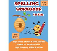 Spelling Workbook for Kids Ages 5-7- Includes sight words, phonics & word searches- Suitable for reception-year 2.: High Frequency Words