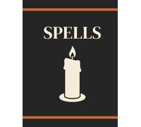 Spells: Halloween Decorative Hardcover Book for Tiered Tray, Shelf and Coffee Table Decor